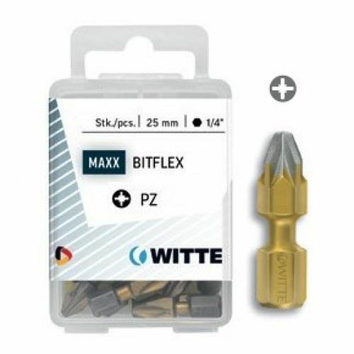 Juego de puntas WITTE PZ 3 DIAMOND FLEX Pozidriv PZ3 5 Unidades