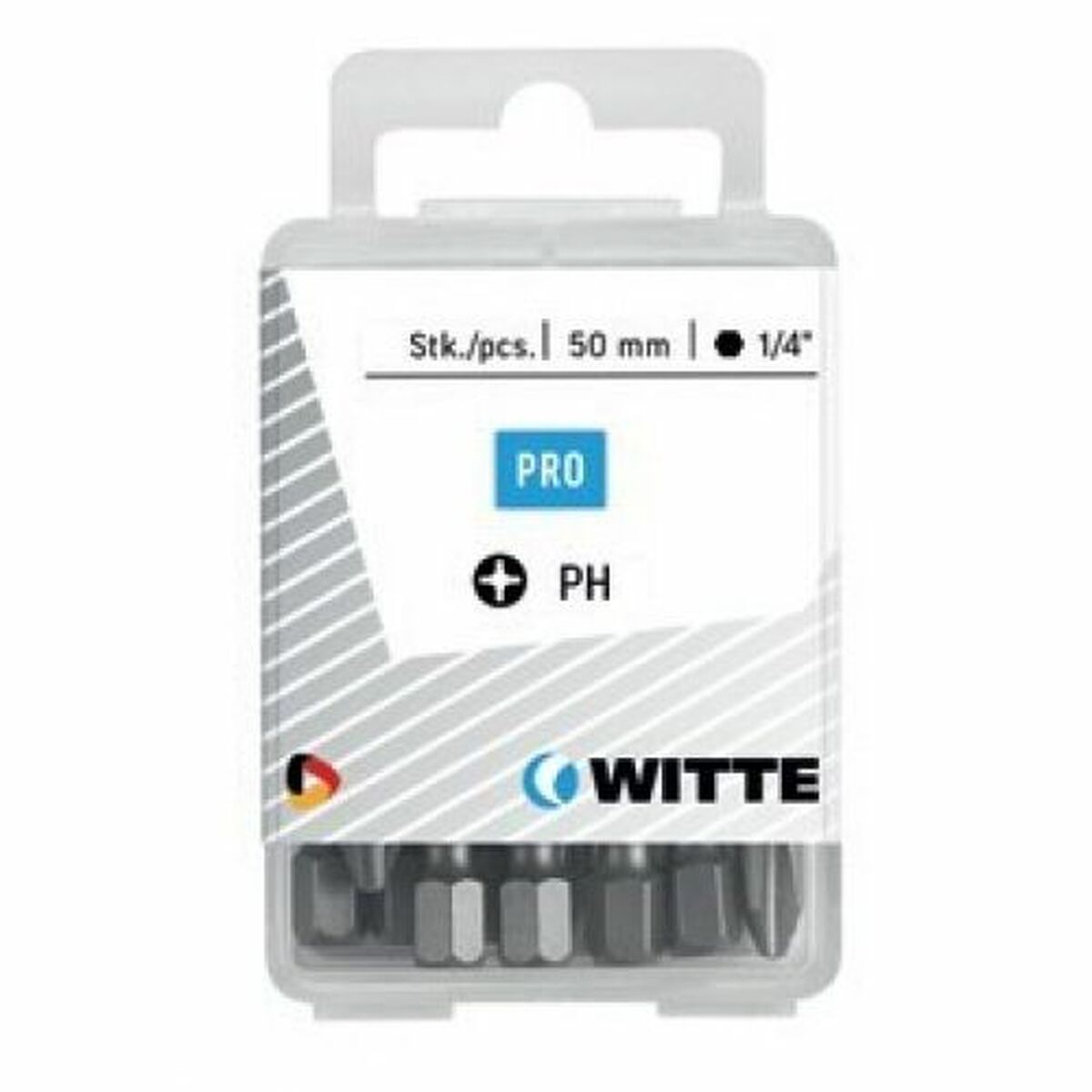 Juego de puntas WITTE Phillips PH2 10 Unidades 10 Piezas