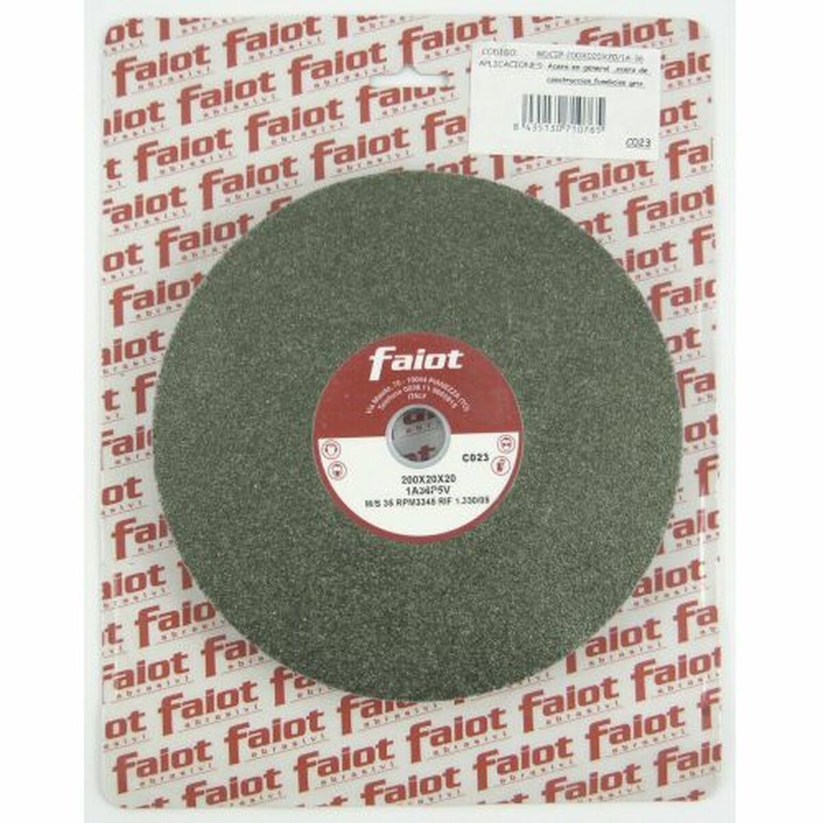 Muela abrasiva FAIOT 8C-80 150 mm Verde