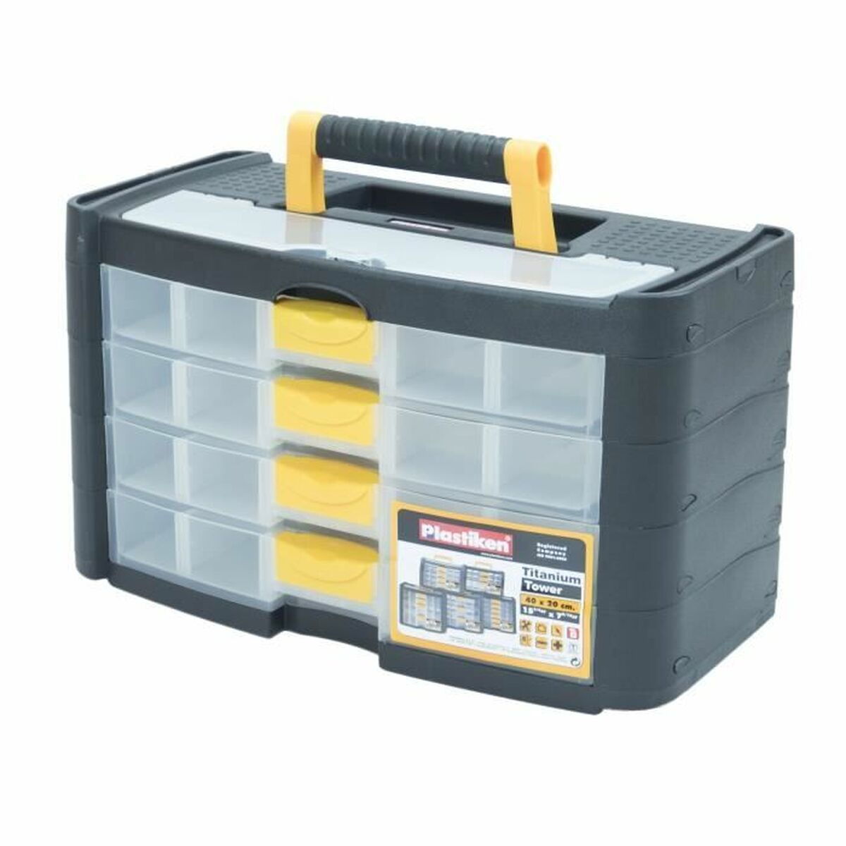 Caja de Herramientas Plastiken Titanium 90004 Plástico 40 x 20 x 24 cm