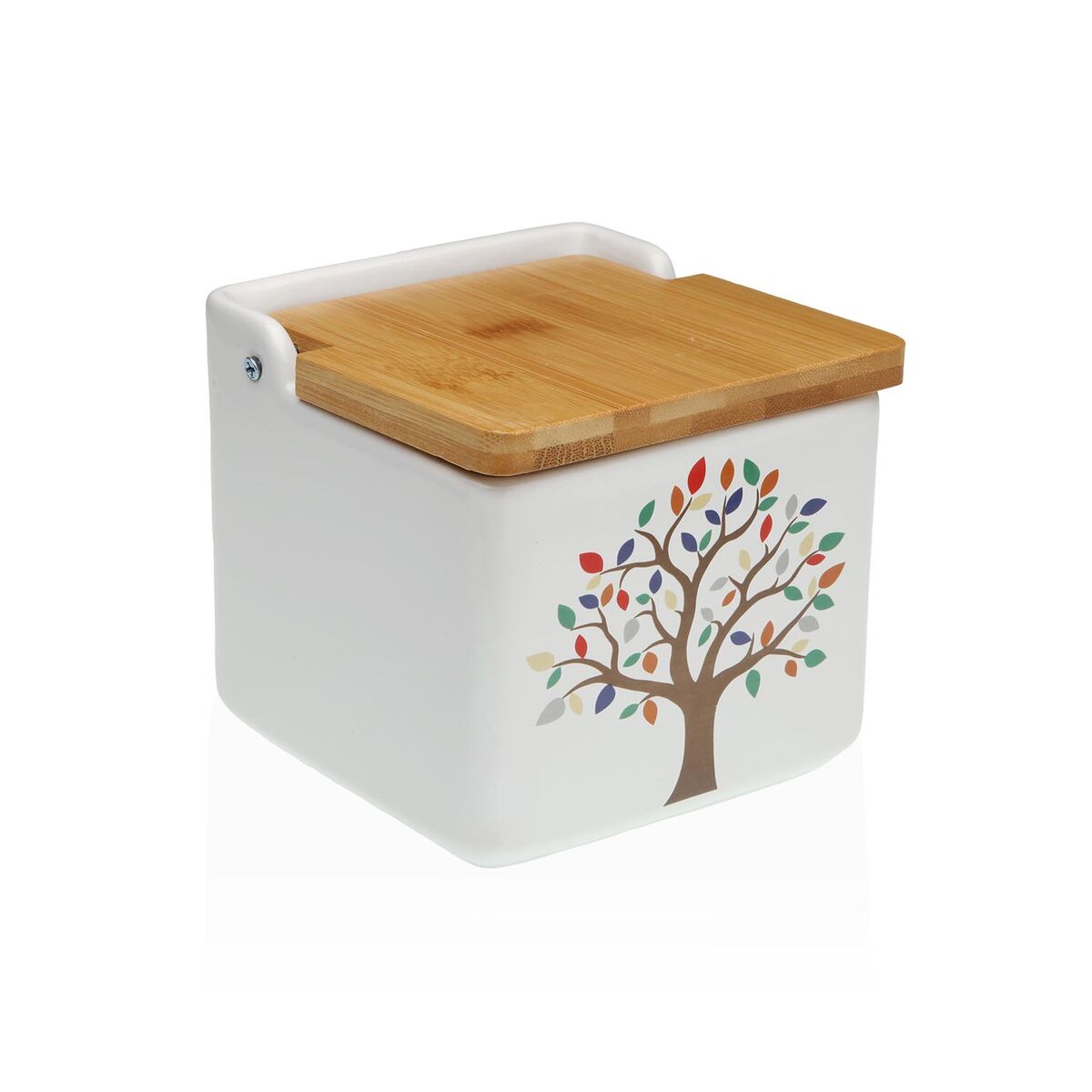 Salero con Tapa Versa Cerámica Árbol 12,2 x 11,5 x 12,2 cm