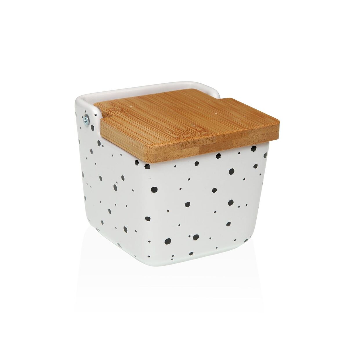 Salero con Tapa Versa Speckle Cerámica 8,8 x 8,5 x 8,8 cm