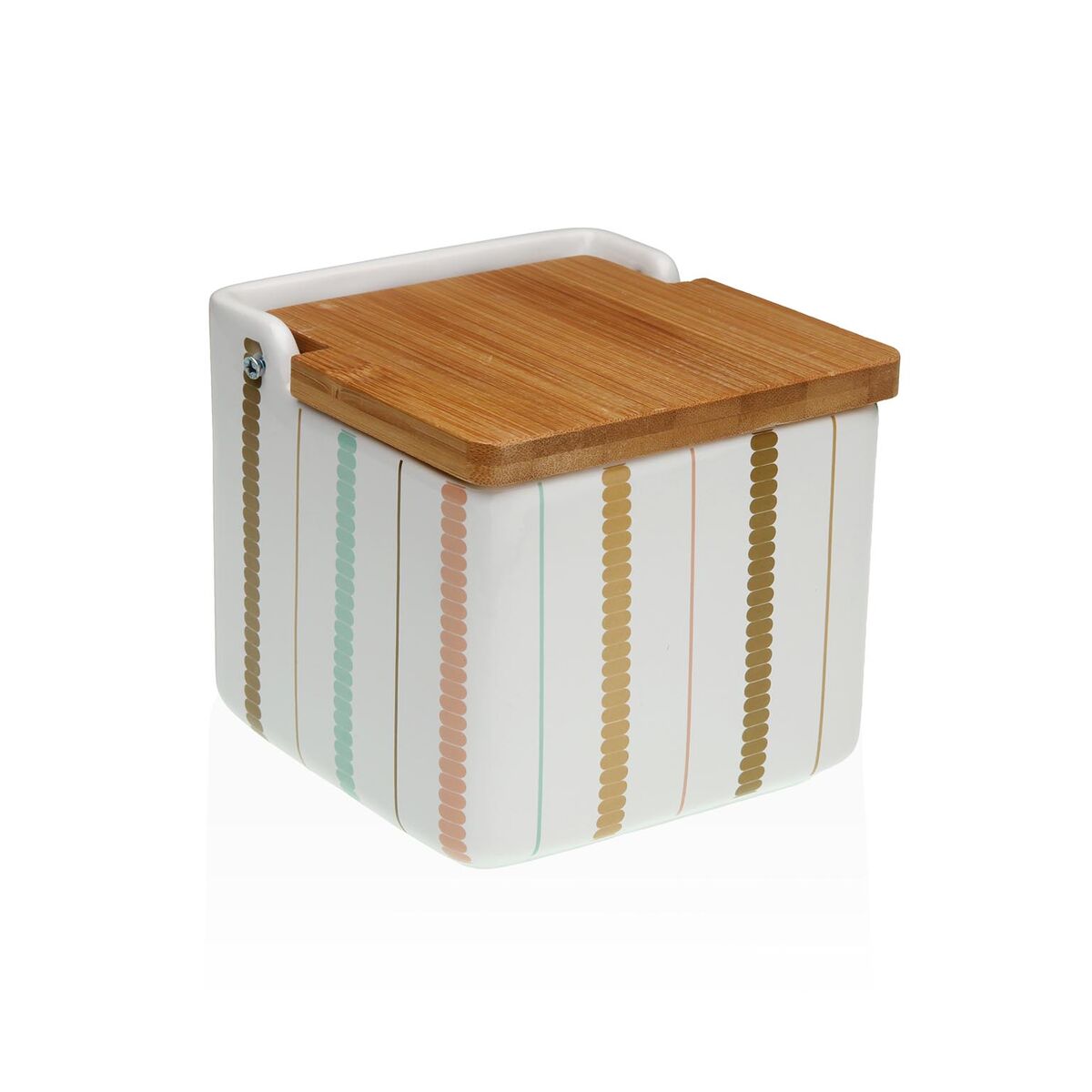 Salero con Tapa Versa Flint Cerámica 12,2 x 11,5 x 12,2 cm