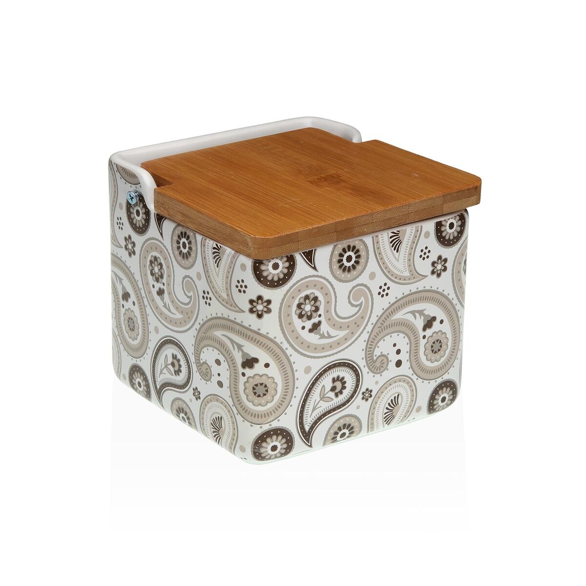 Salero con Tapa Versa Glob Cerámica 12,2 x 11,5 x 12,2 cm