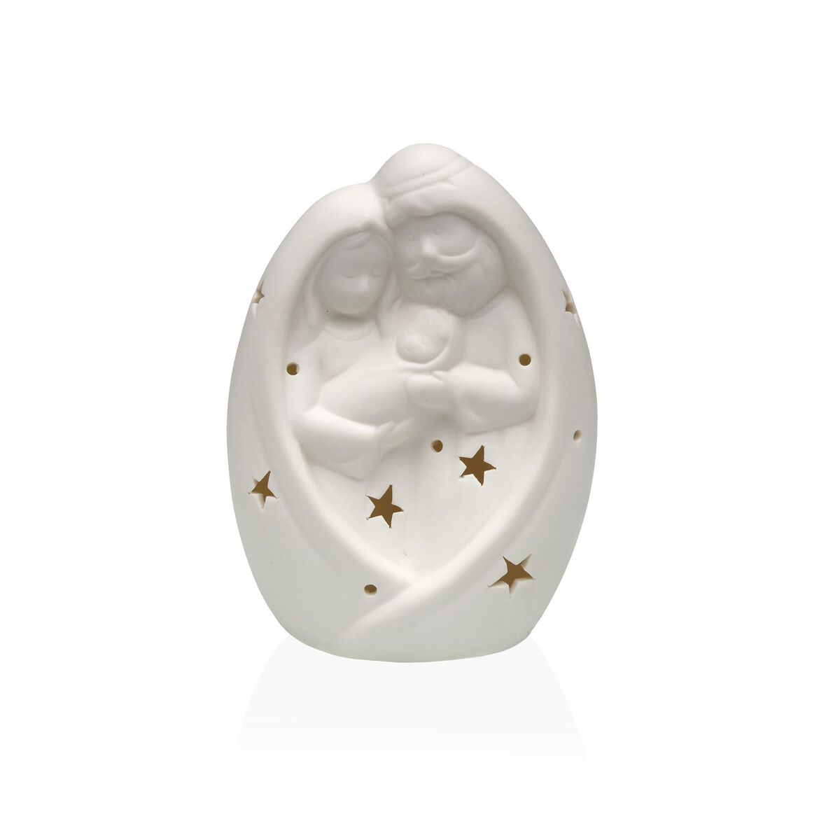 Adorno Navideño Versa Blanco Nacimiento/Belén 6,6 X 14 X 10,1 CM Figura Decorativa