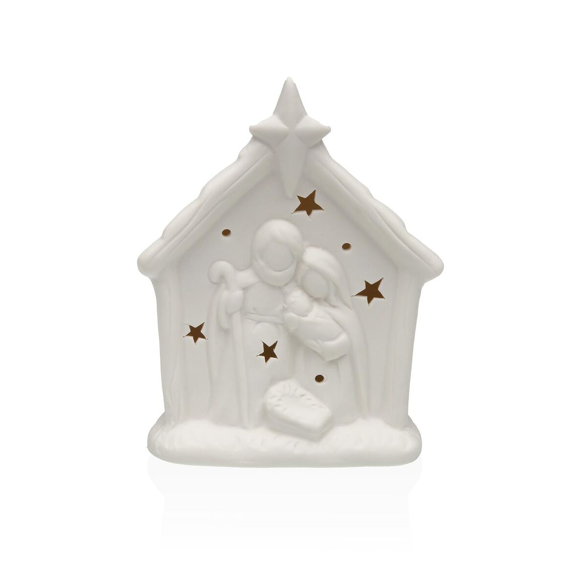 Adorno Navideño Versa Blanco Nacimiento/Belén 4,8 X 14,3 X 11 CM Figura Decorativa