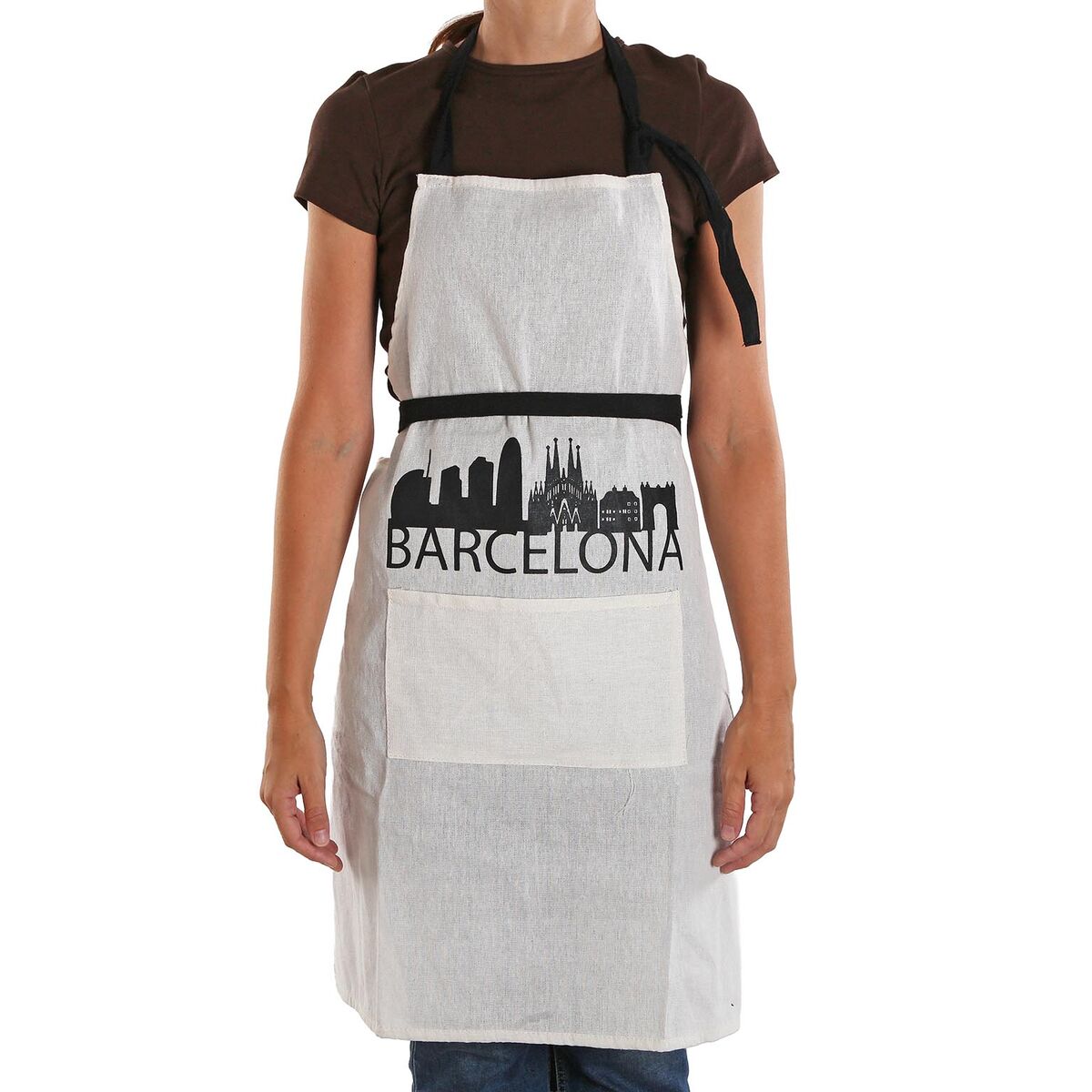 Delantal Versa Barcelona Nailon Poliéster Algodón 80 x 70 cm