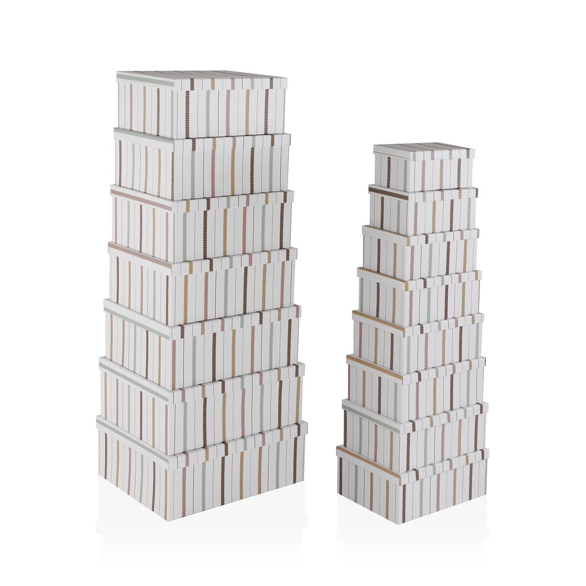Set de Cajas Organizadoras Apilables Versa Flint Cartón 15 Piezas