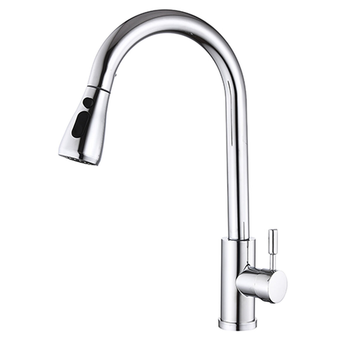 Grifo Monomando Fontastock Cromo Acero Inoxidable Cerámico Forma de C