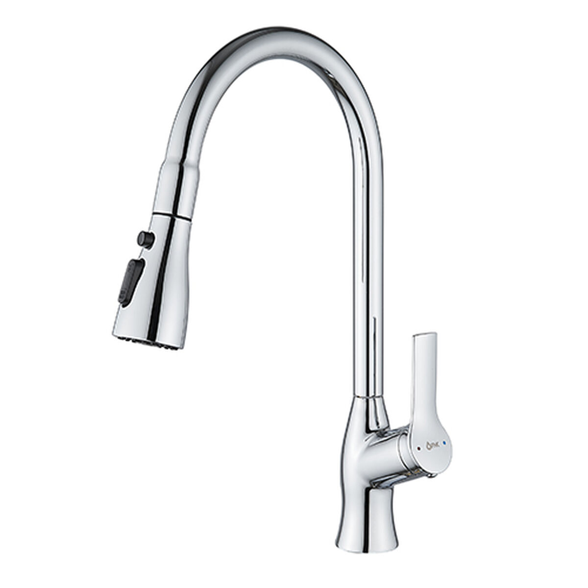 Grifo Monomando Fontastock Cromo Acero Inoxidable Latón Cerámico Aleación de Zinc Forma de C Alto