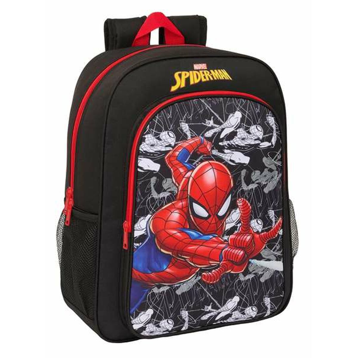 Mochila Escolar Spider-Man Negro Rojo 33 x 42 x 14 cm