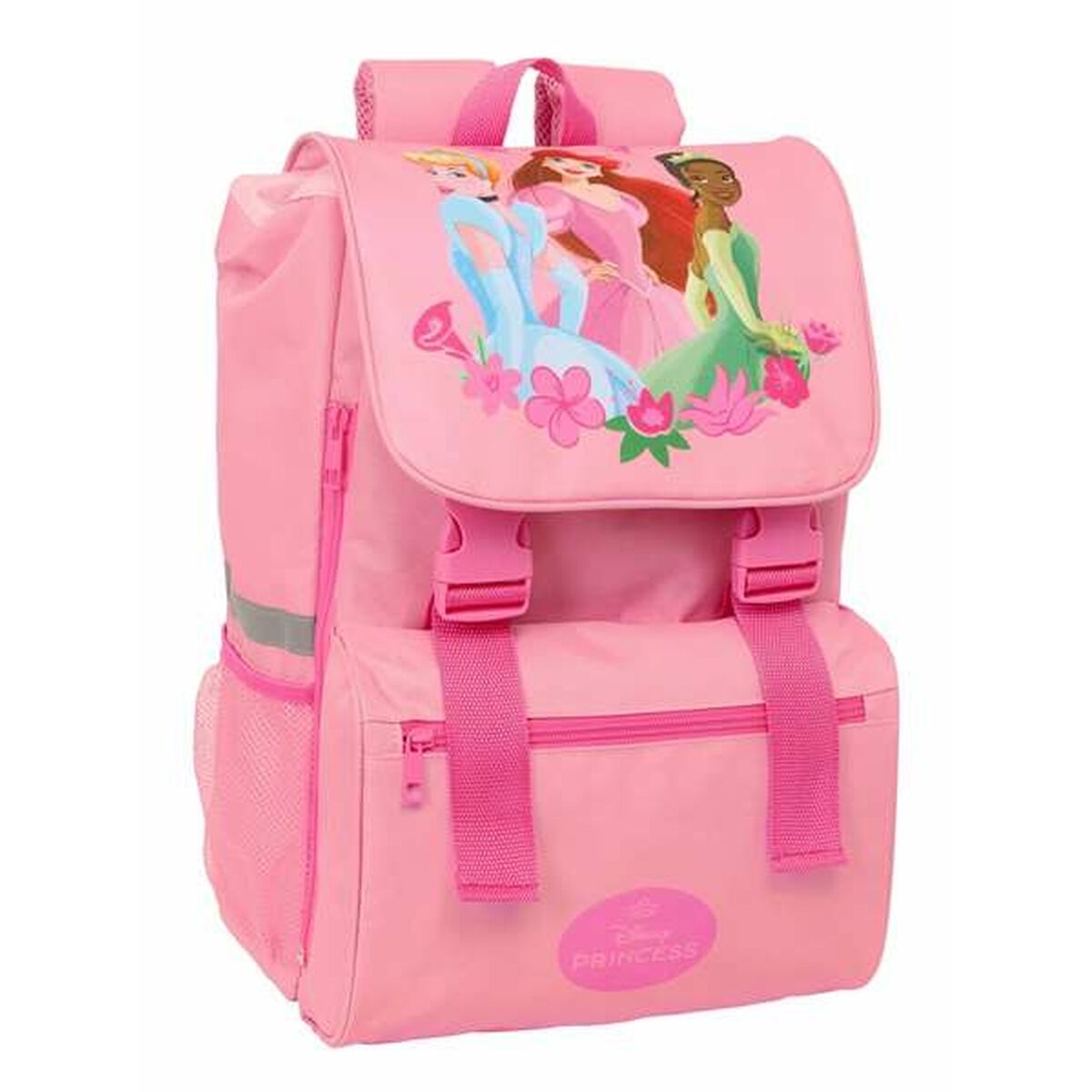 Mochila Escolar Disney Princess Rosa 18,5 x 41 x 15 cm