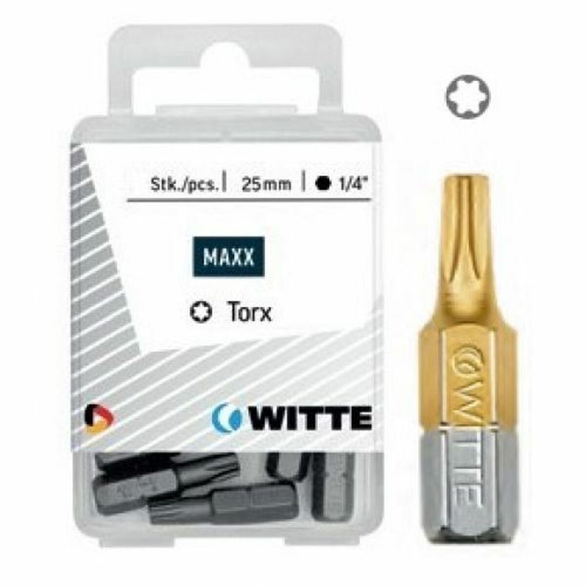 Juego de puntas WITTE TX Torx TX 10 1/4" 5 Unidades
