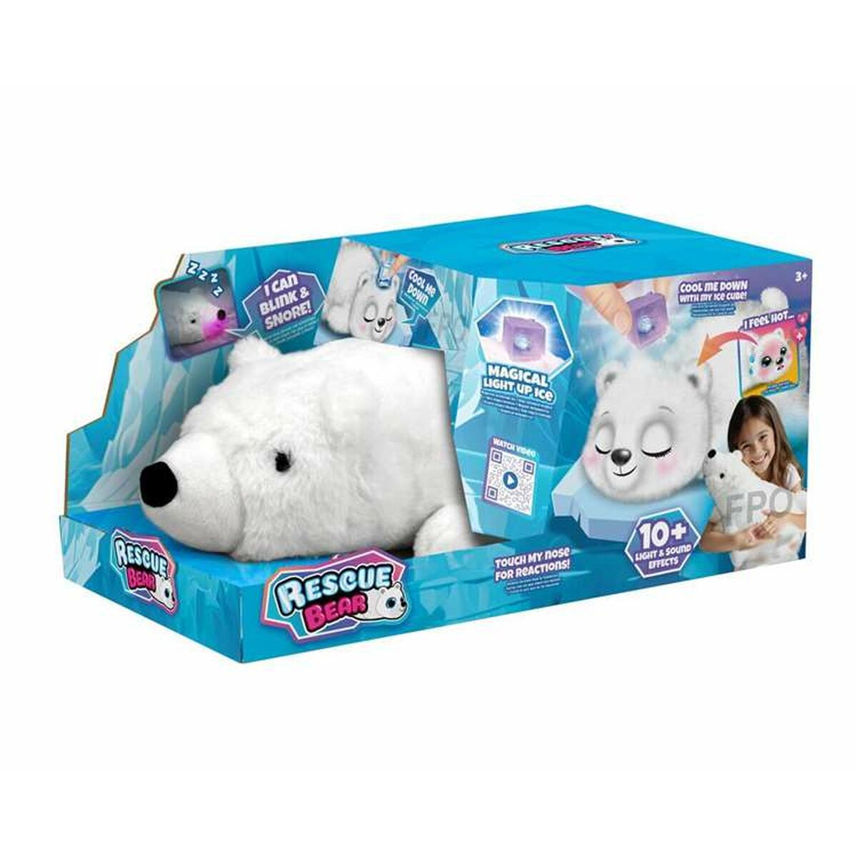 Mascota Interactiva Bizak Rescue Bear Blanco
