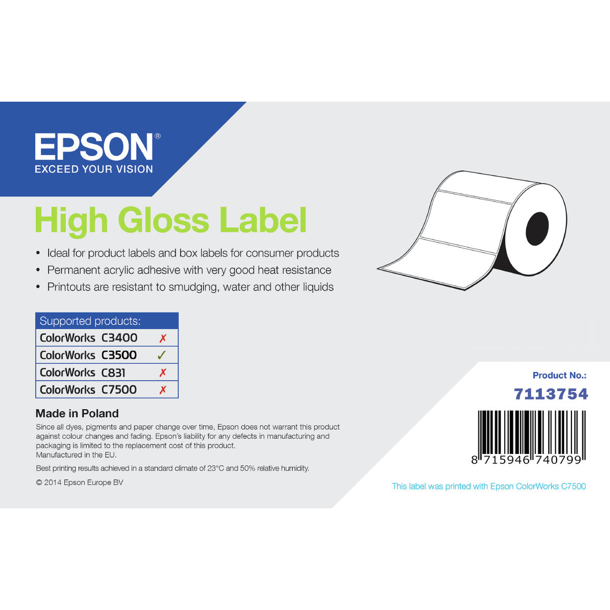 Cartucho de Tinta Original Epson 7113754