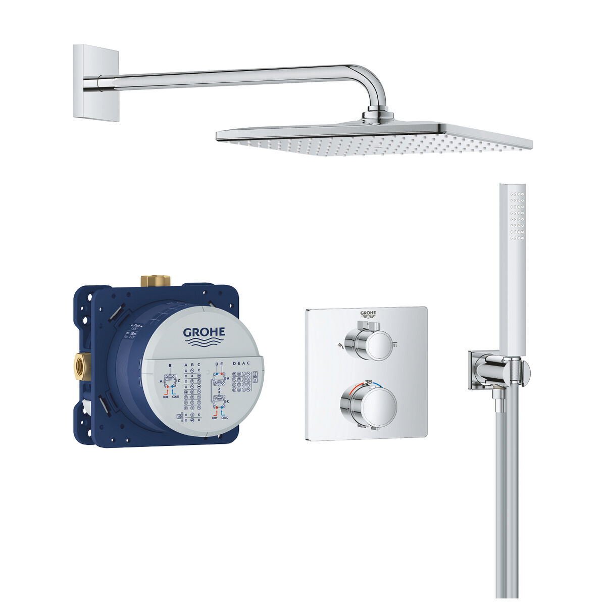 Columna de Ducha Grohe Gris 31 cm