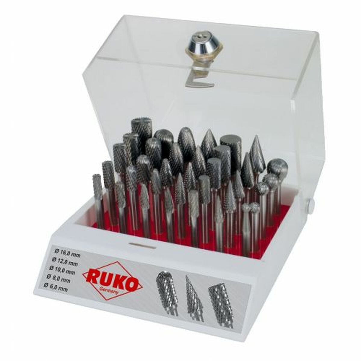 Set de fresas multiuso RUKO Metal duro (HM) 35 Piezas