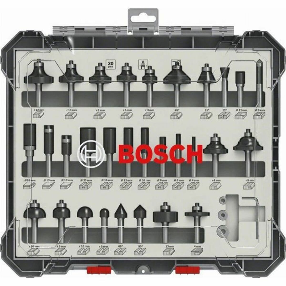 Set de fresas multiuso BOSCH 2607017475 30 piezas