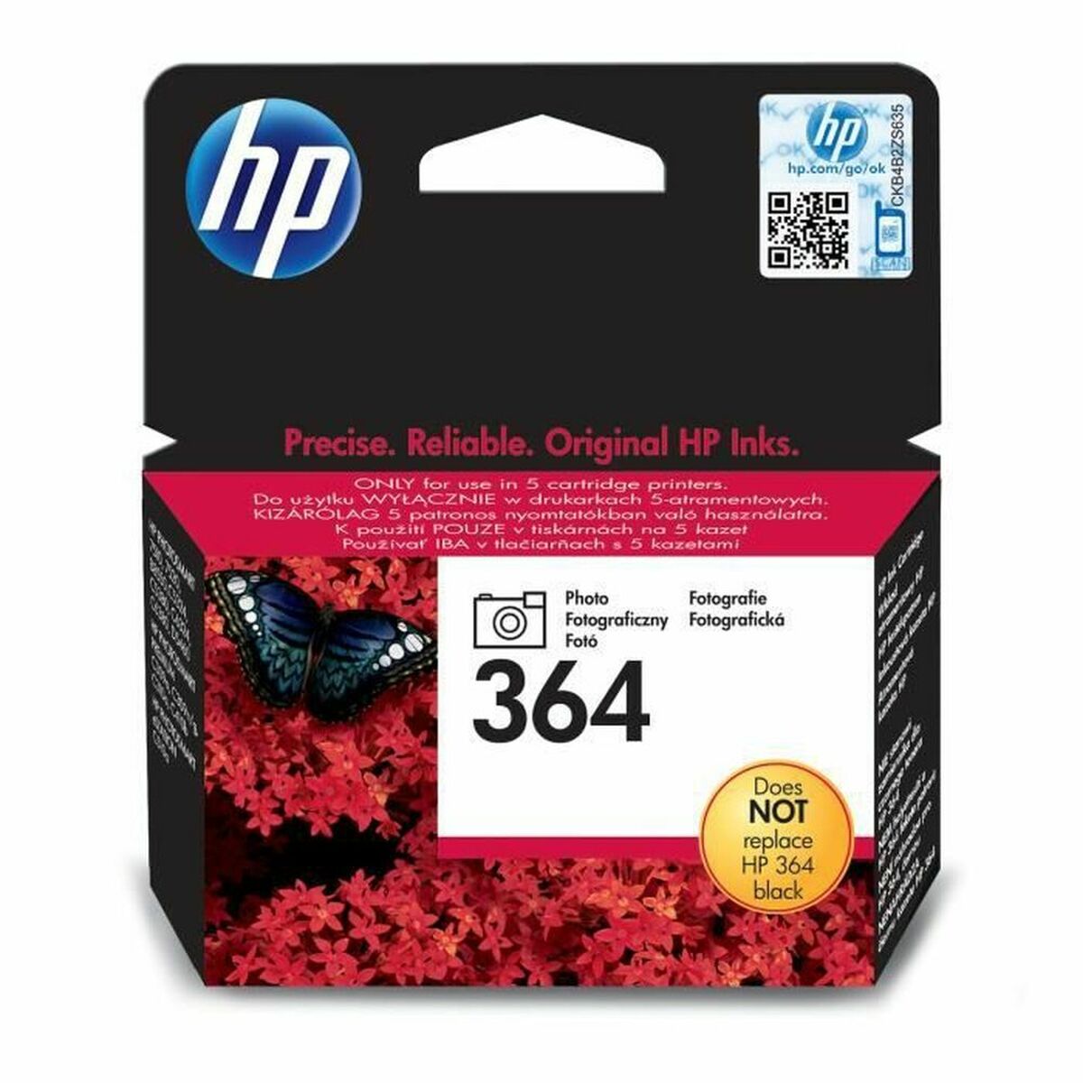 Cartucho de Tinta Original HP 364 Negro