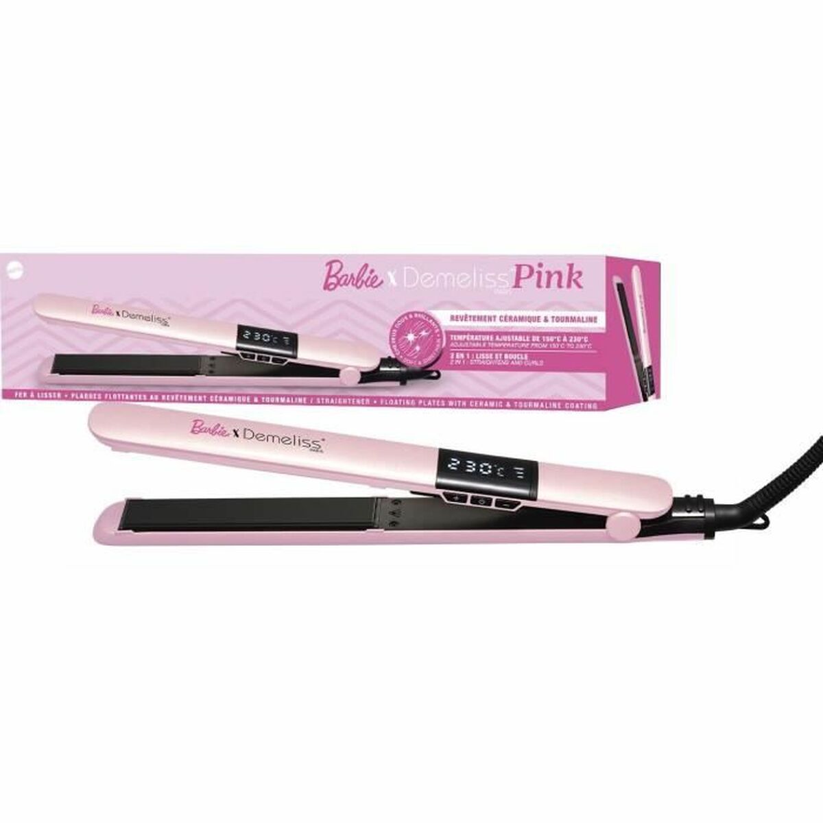 Plancha de Pelo Demeliss Rosa
