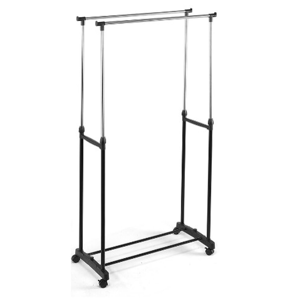 Perchero con Ruedas Kipit Negro Acero Inoxidable Plástico 80 x 43 x 160 cm