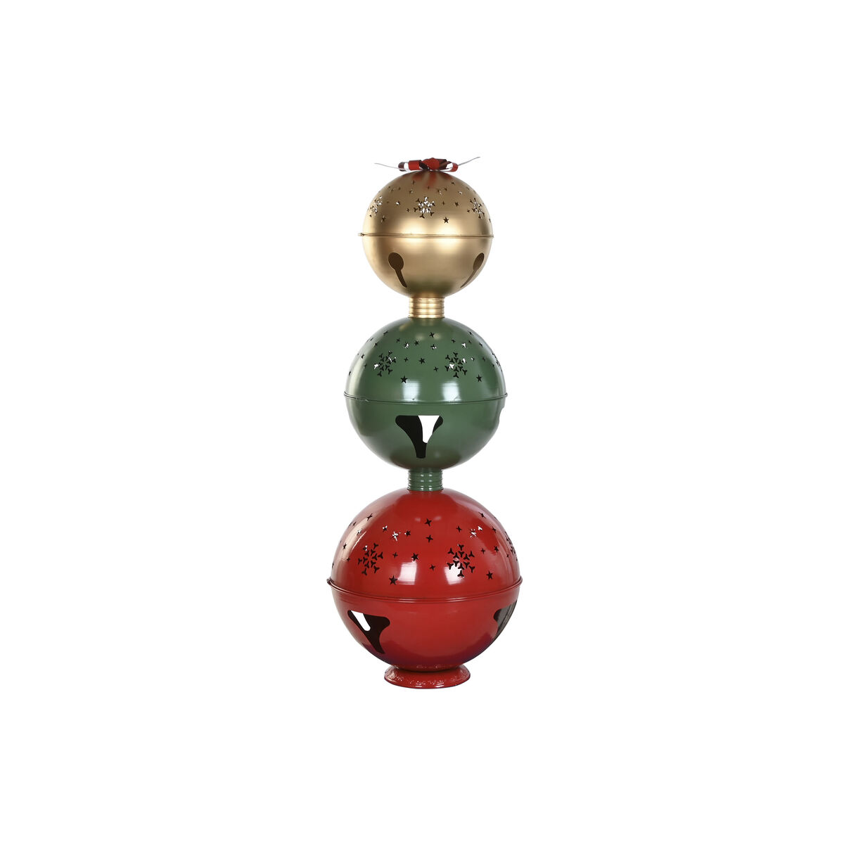 Adorno Navideño Home ESPRIT Rojo Verde Dorado 61 X 61 X 163 CM