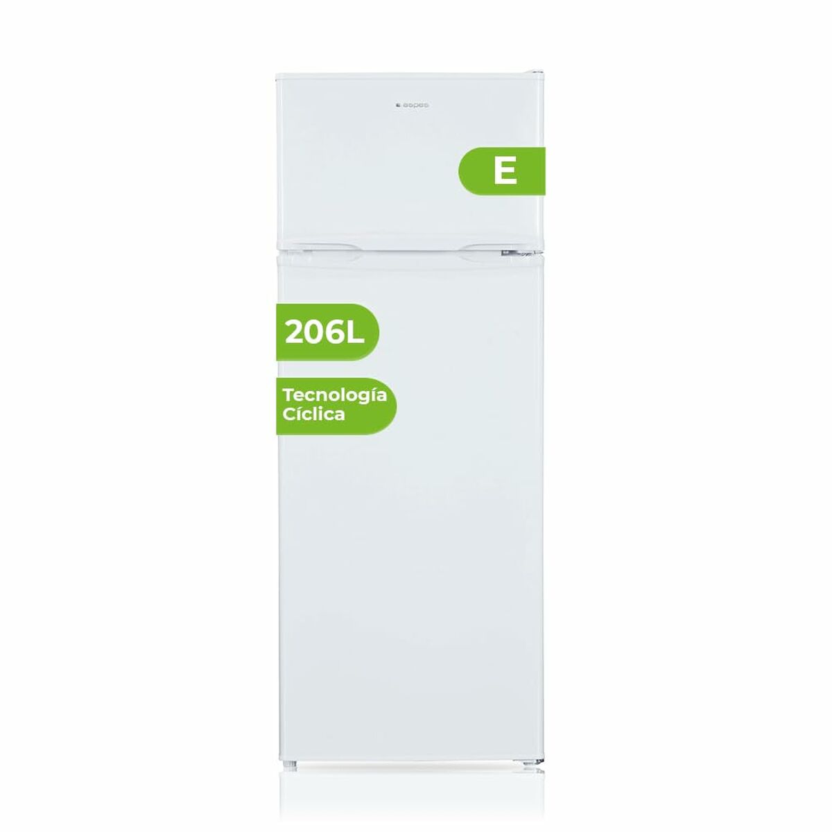 Frigorífico combinado Aspes AF145503E 143 206 L Blanco