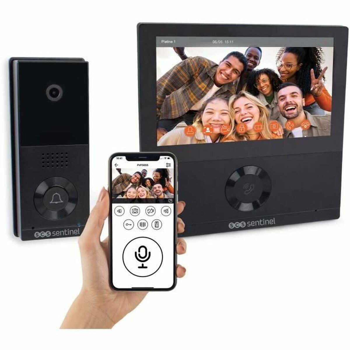 Videoportero Inteligente SCS SENTINEL VisioWifi Negro noir