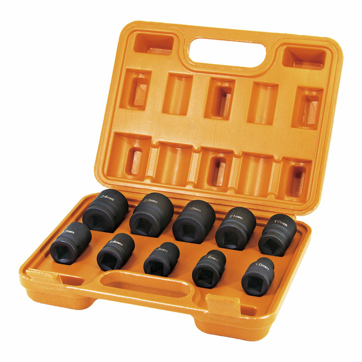 Juego de Vasos de Impacto Koma Tools 10, 12, 13, 14, 17, 19, 21, 22, 23, 24 MM 10 Piezas