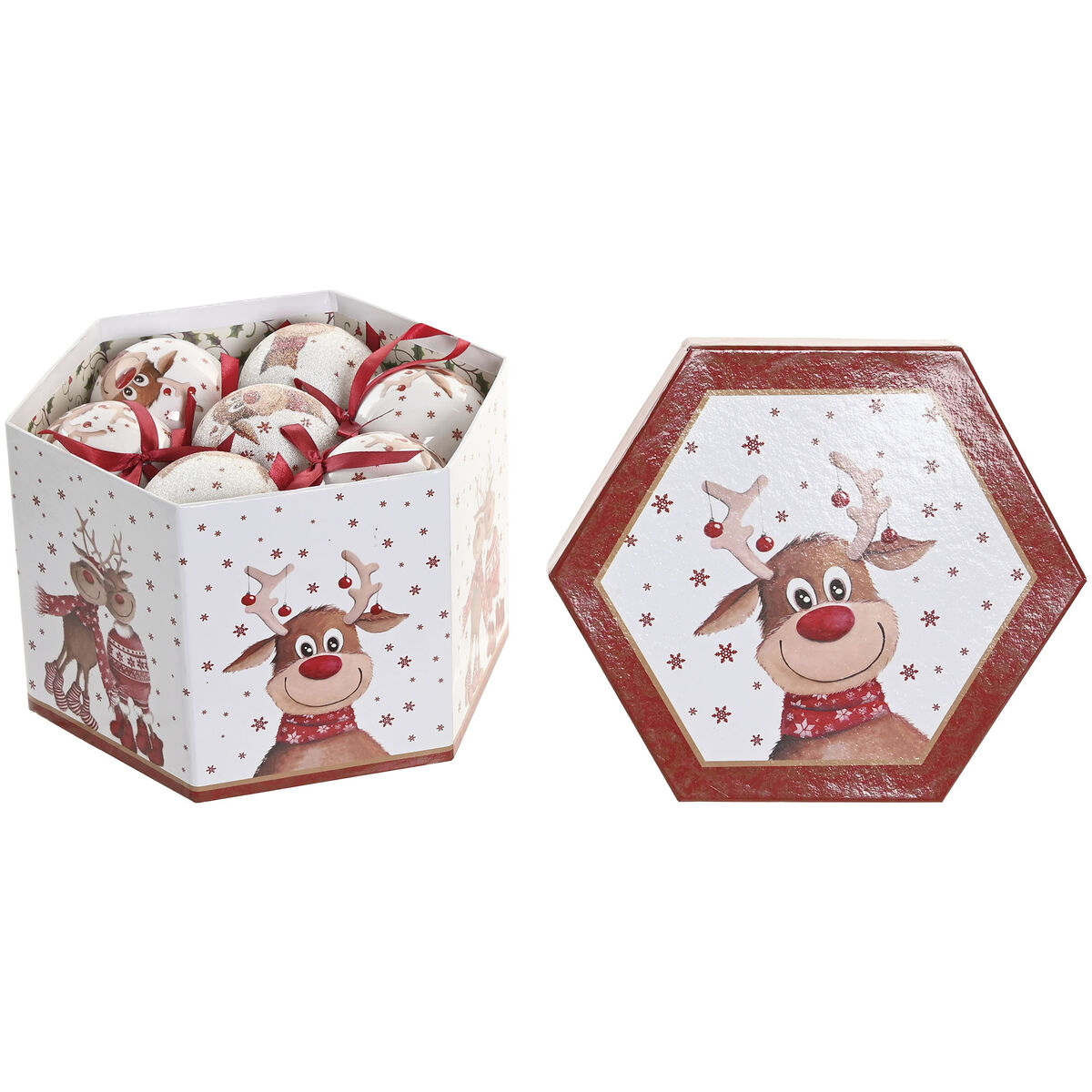 Bolas de Navidad Home ESPRIT Multicolor PVC (14 Piezas)