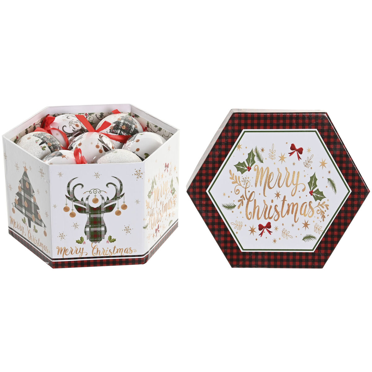 Bolas de Navidad Home ESPRIT Multicolor PVC (14 Piezas)