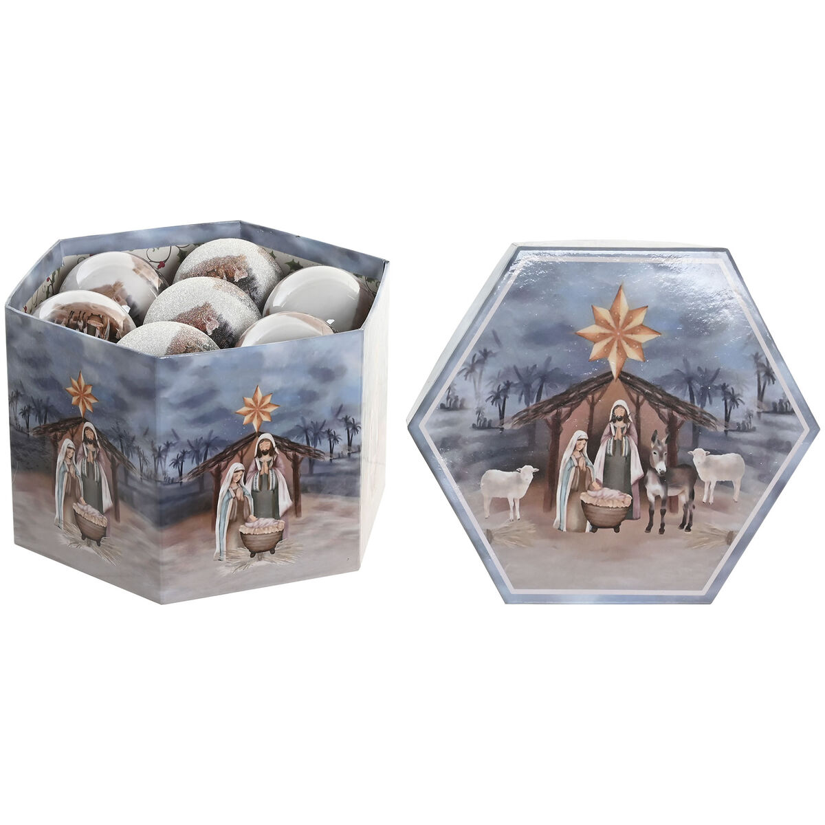 Bolas de Navidad Home ESPRIT Multicolor PVC (14 Piezas)