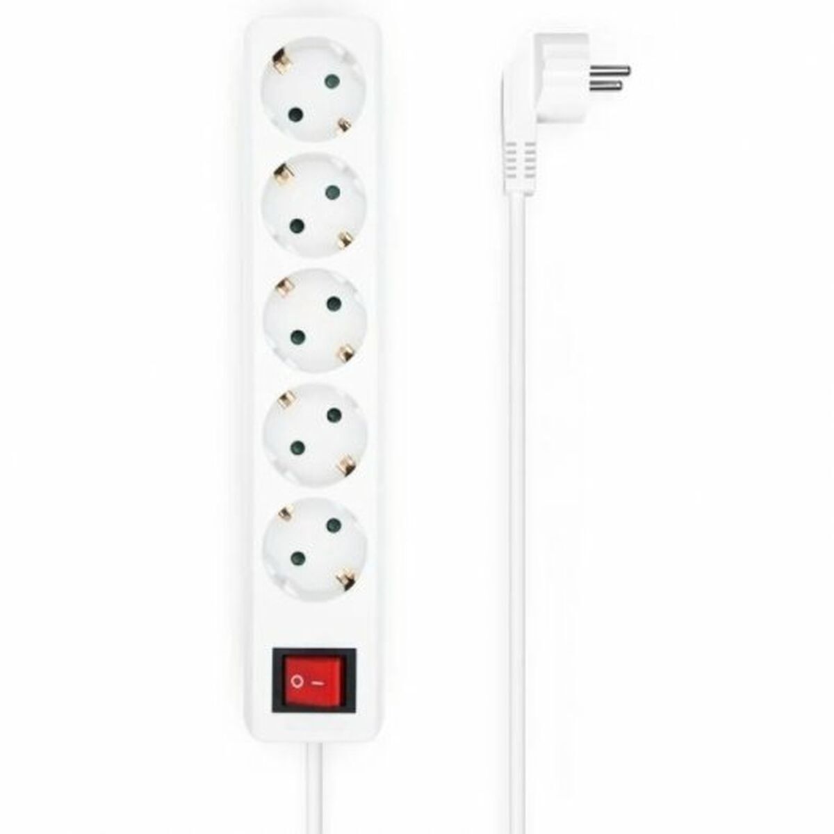 Regleta Enchufes 5 Tomas con Interruptor Aisens A154-0651 Blanco 3500 W (1,4 m)