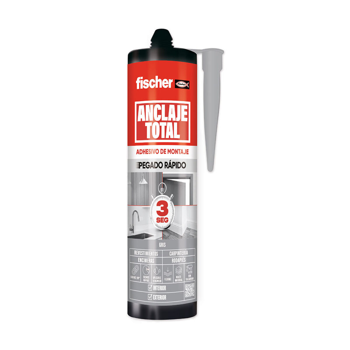Anclaje Rápido Fischer Gris 290 ml