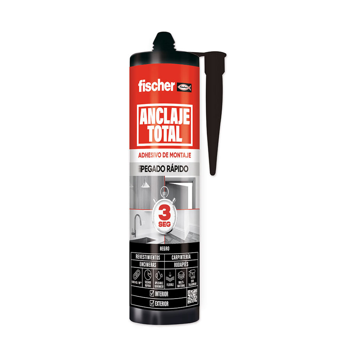 Anclaje Rápido Fischer Negro 290 ml