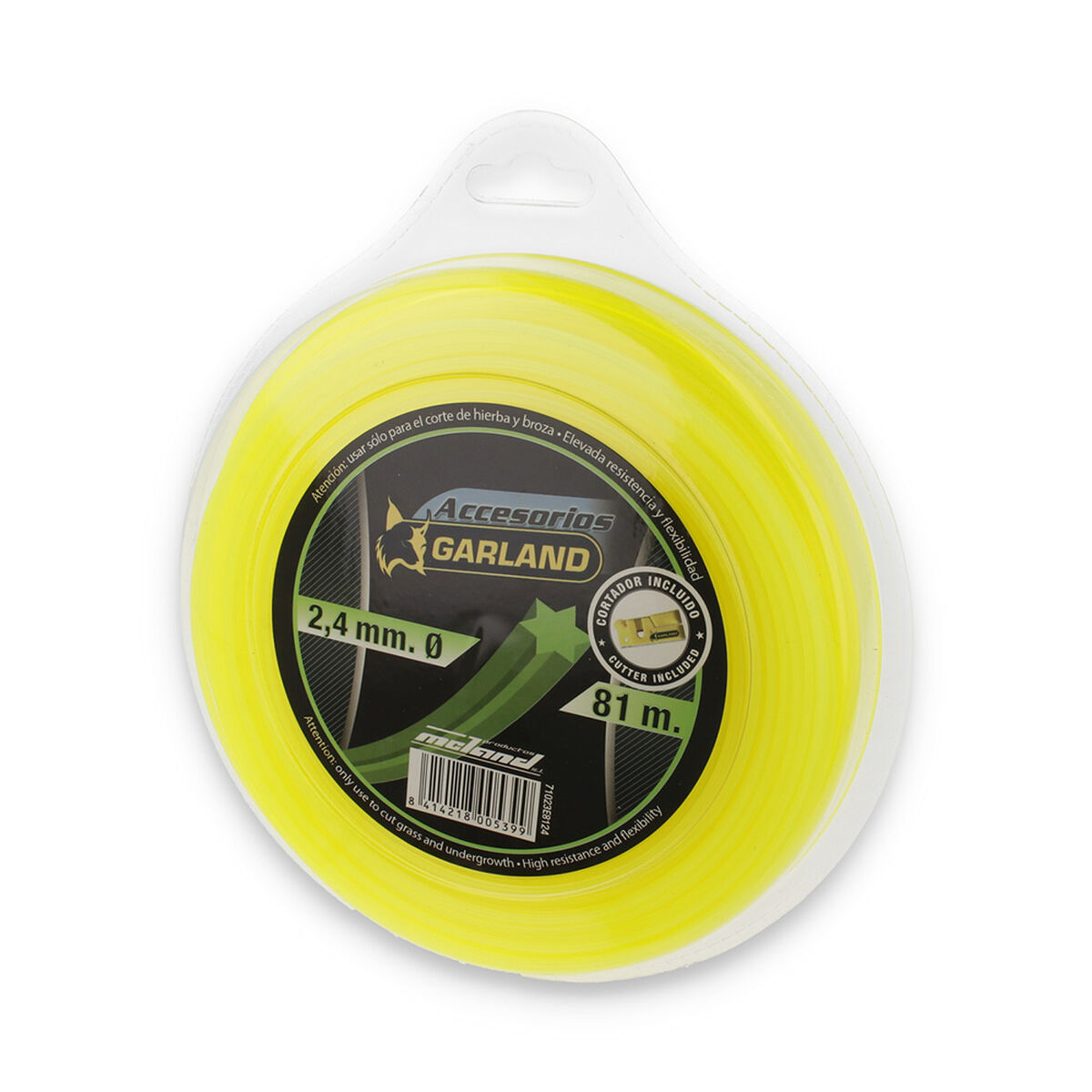 Hilo de recortadora Garland 81 m 2,4 mm