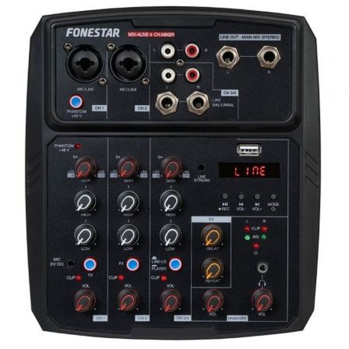 Mesa de DJ FONESTAR MIX-4LIVE