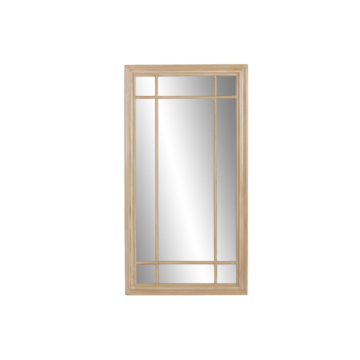 Espejo de pared Home ESPRIT Natural Ventana Decapé 68 x 4 x 128 cm