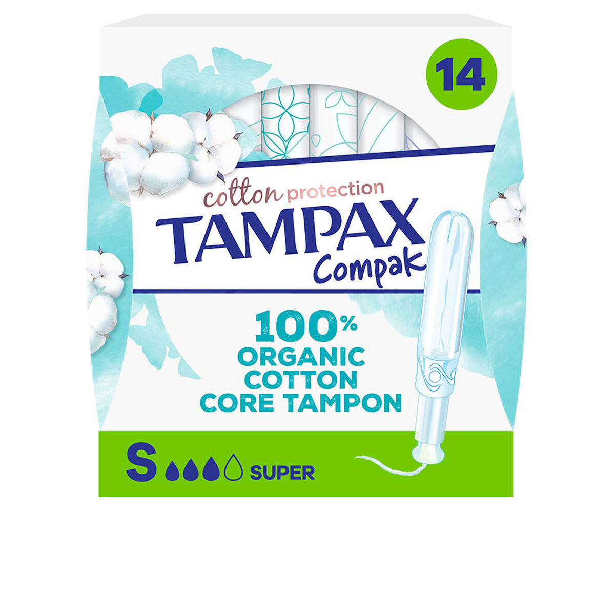 Gel de Ducha Tampax TAMPAX ALGODÓN (14 Unidades)