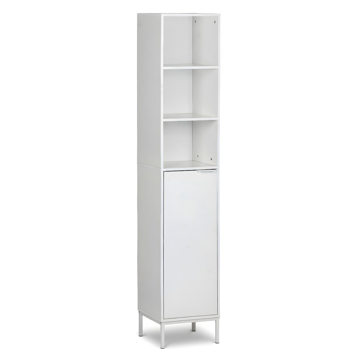 Estantería de Baño MobleKit Blanco 30 x 30 x 160 cm Madera Metal