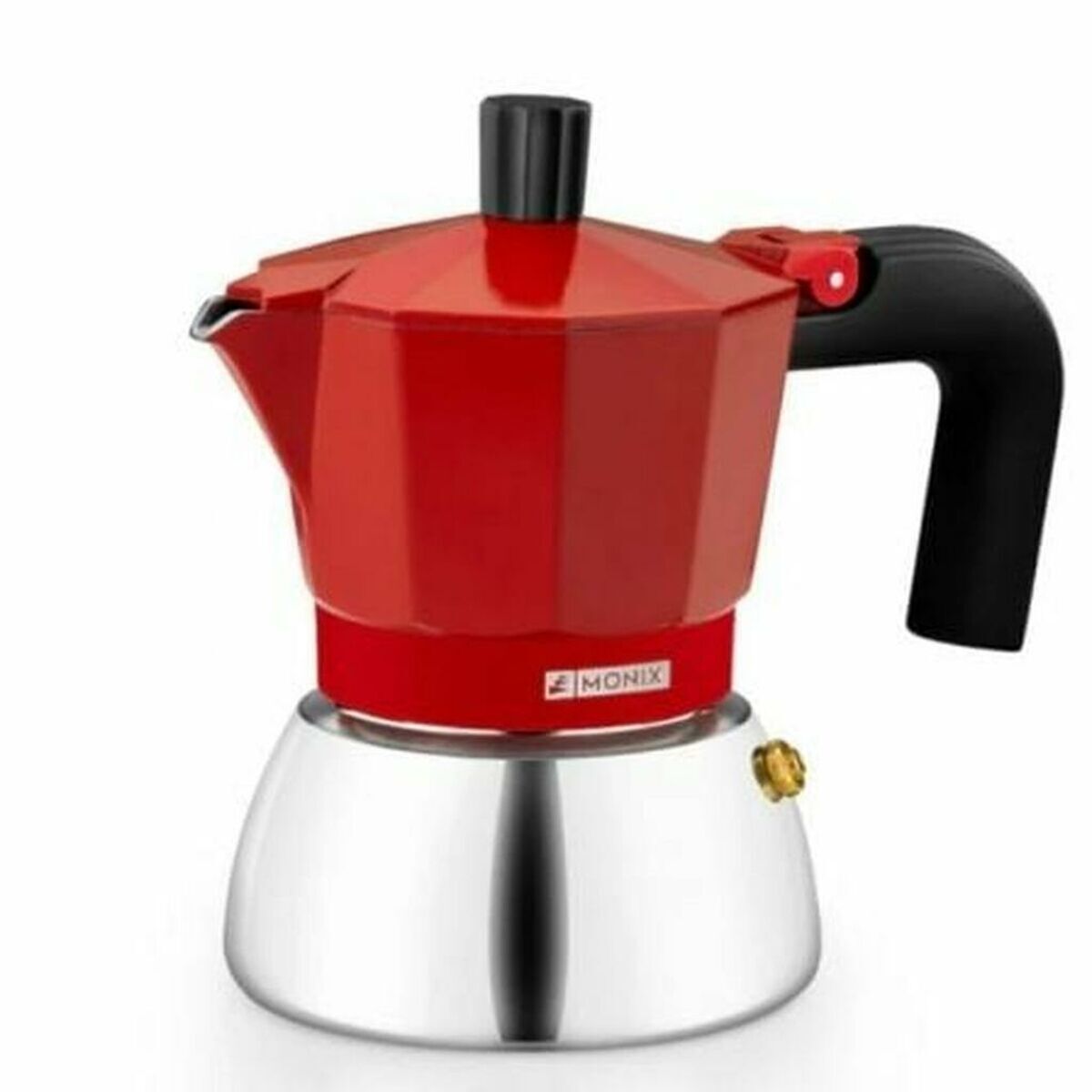 Cafetera Italiana BRA INOX RED 3T Rojo