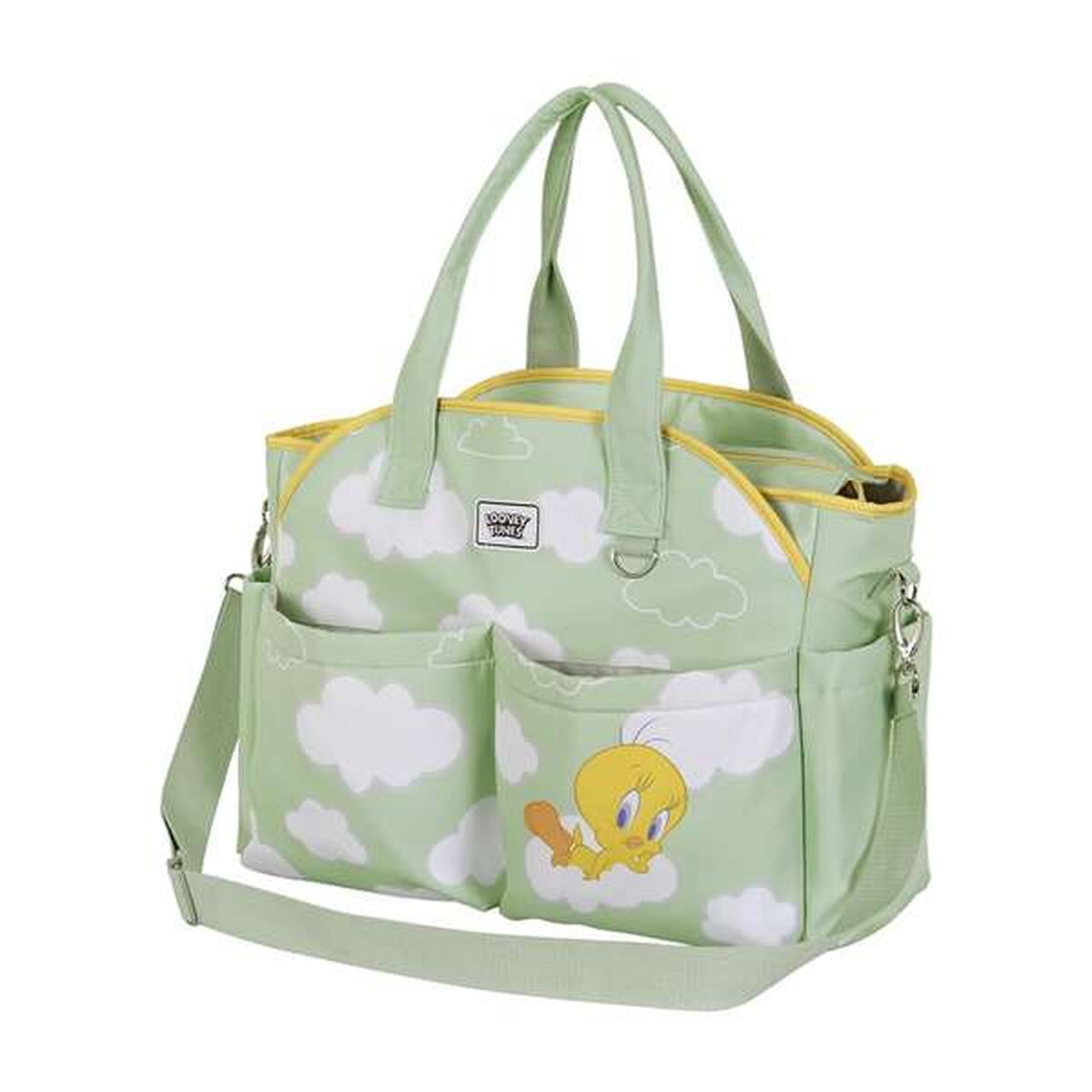 Bolso Cambiador de Pañales Looney Tunes Tweety Verde Innovador y funcional