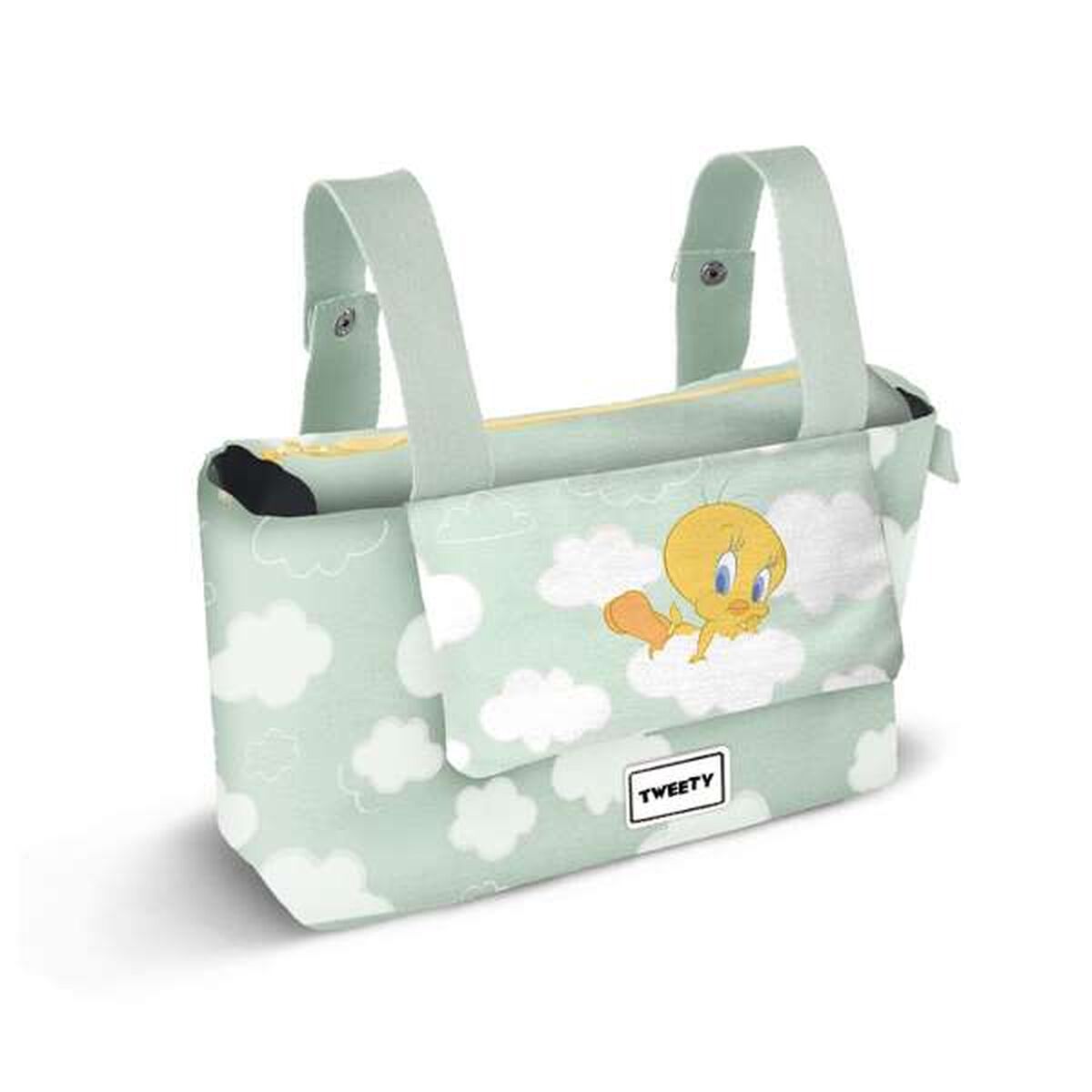 Bolso Cambiador de Pañales Looney Tunes Tweety Verde Infantil
