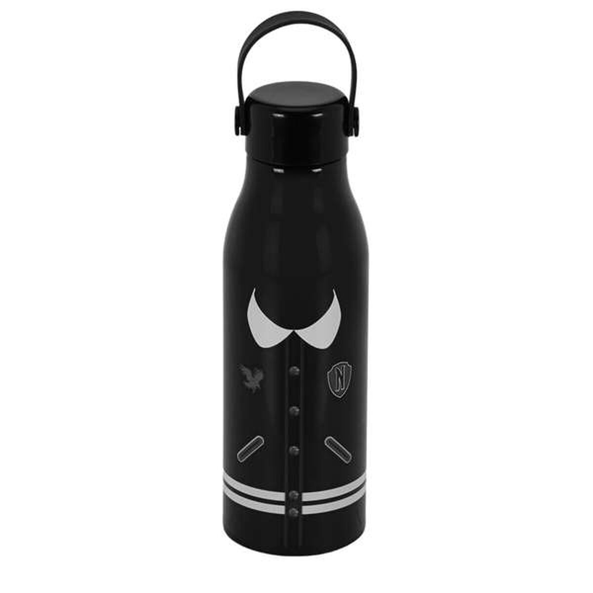 Botella de Agua Wednesday Negro Acero Inoxidable 700 ml