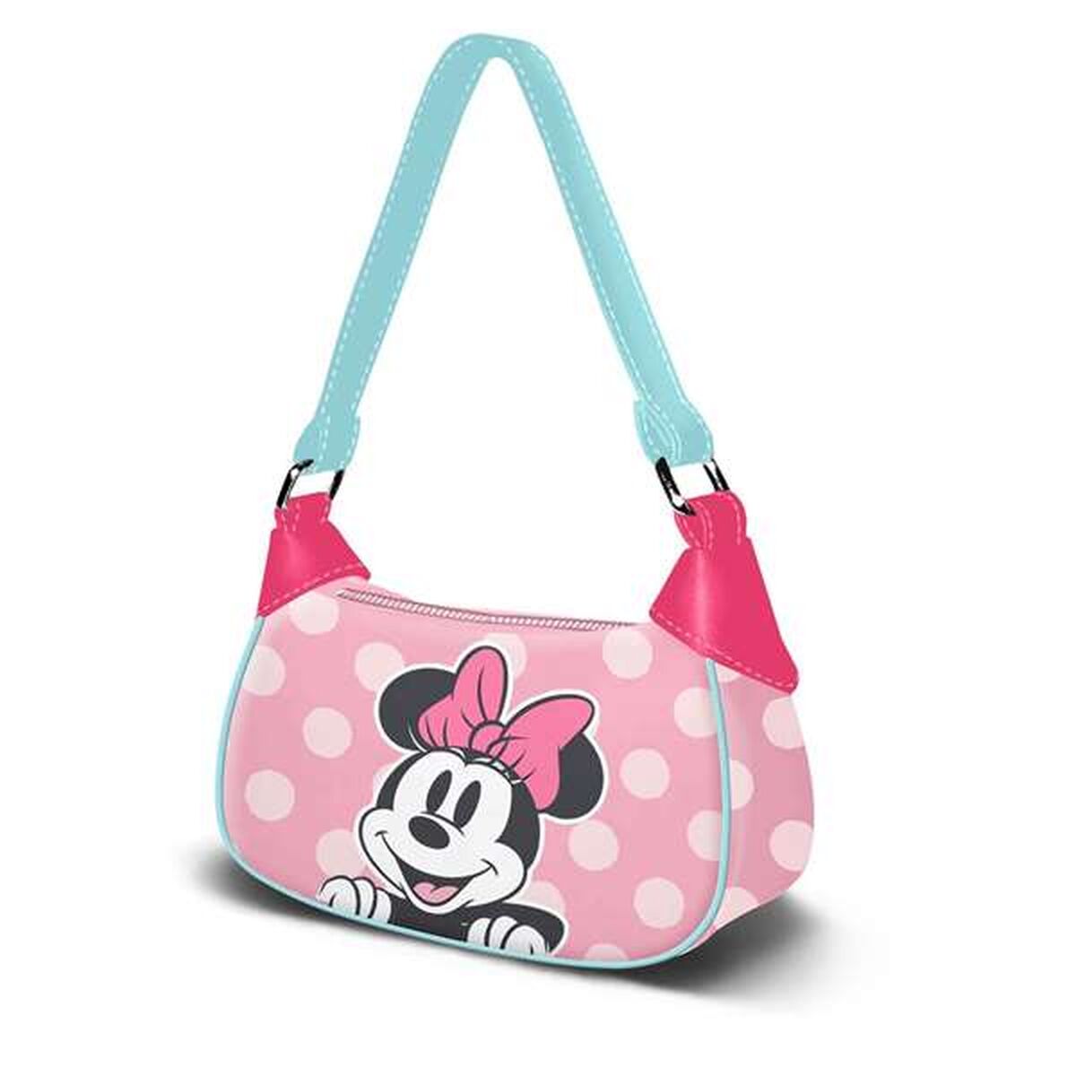 Bolso Bandolera Minnie Mouse Rosa 14,5 X 21,5 X 8 CM