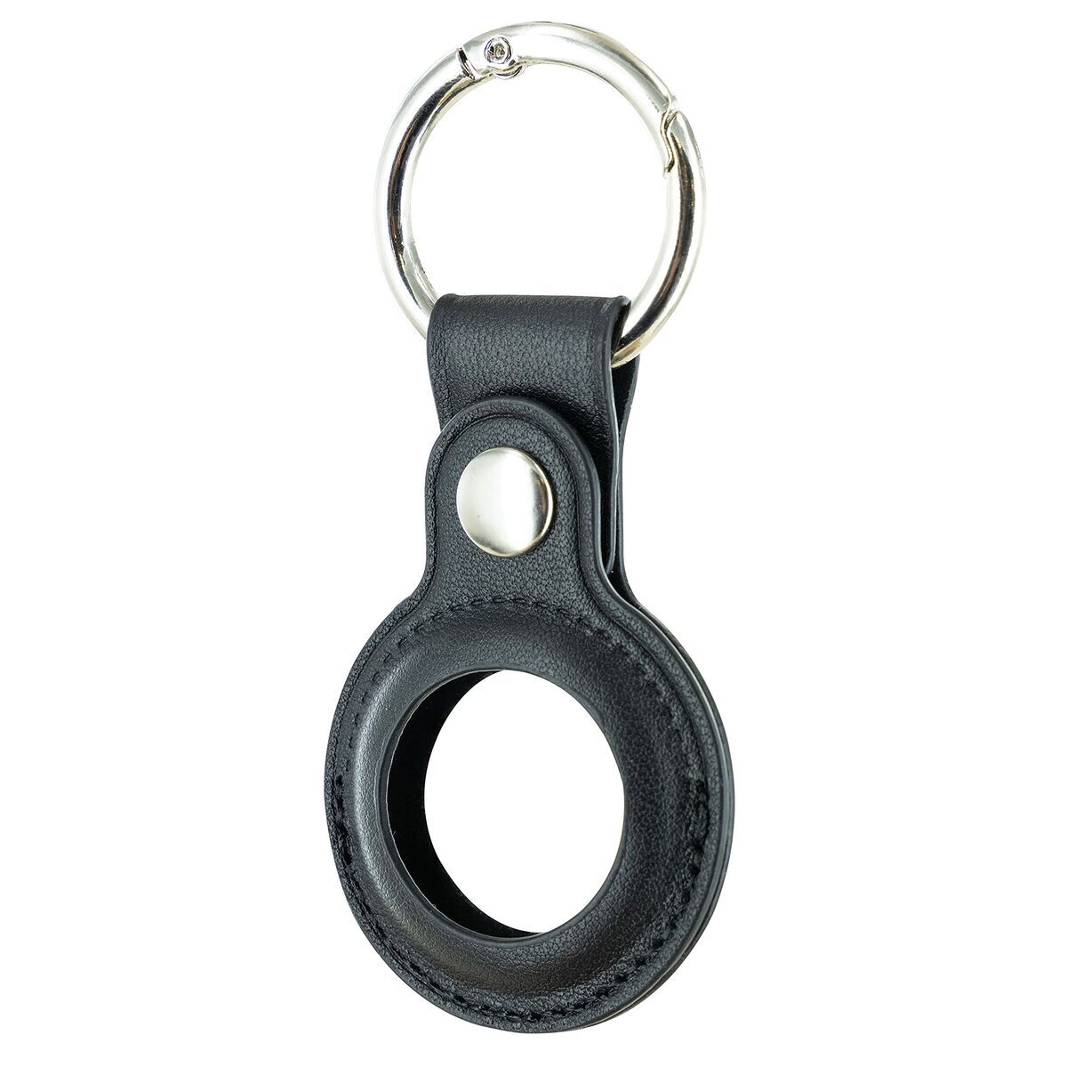 muvit for change funda llavero compatible con Airtag piel negra