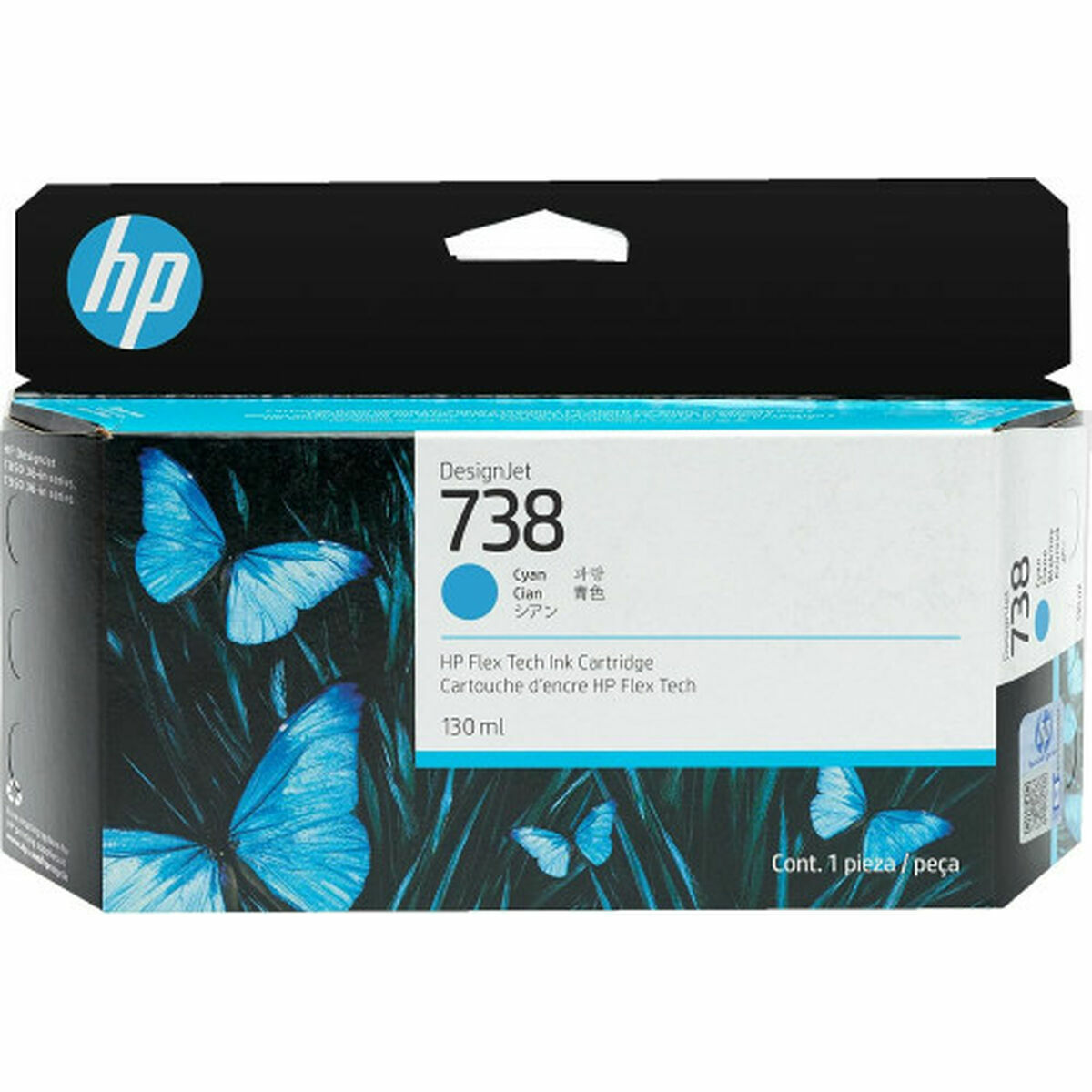 Cartucho de Tinta Original HP DESIGNJET 738 Cian