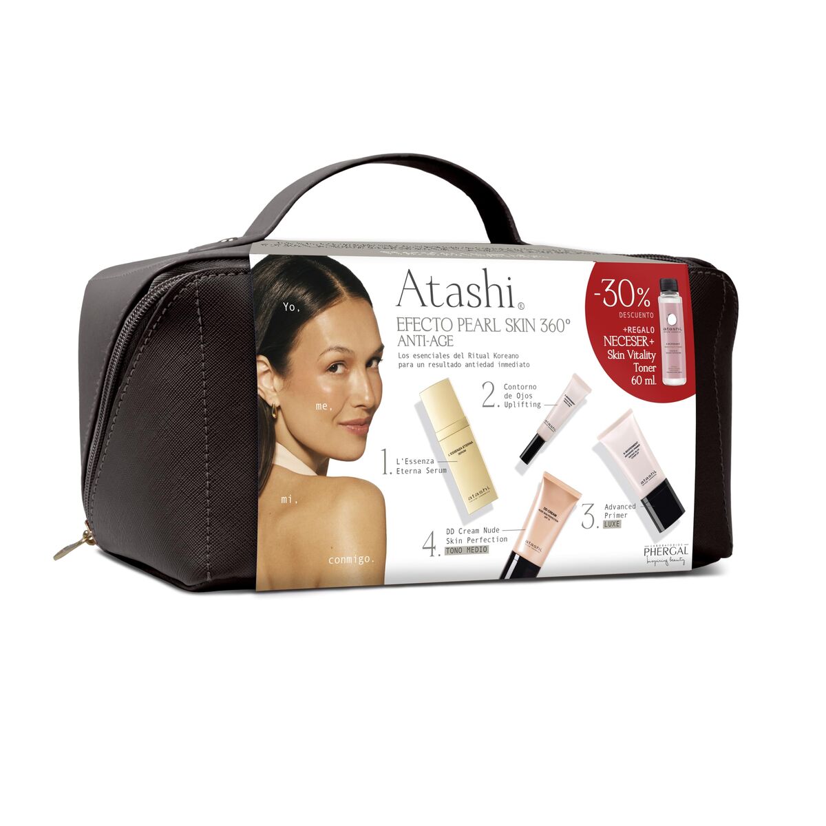 Set de Cosmética Atashi EFECTO PEARL SKIN 360º 6 Piezas