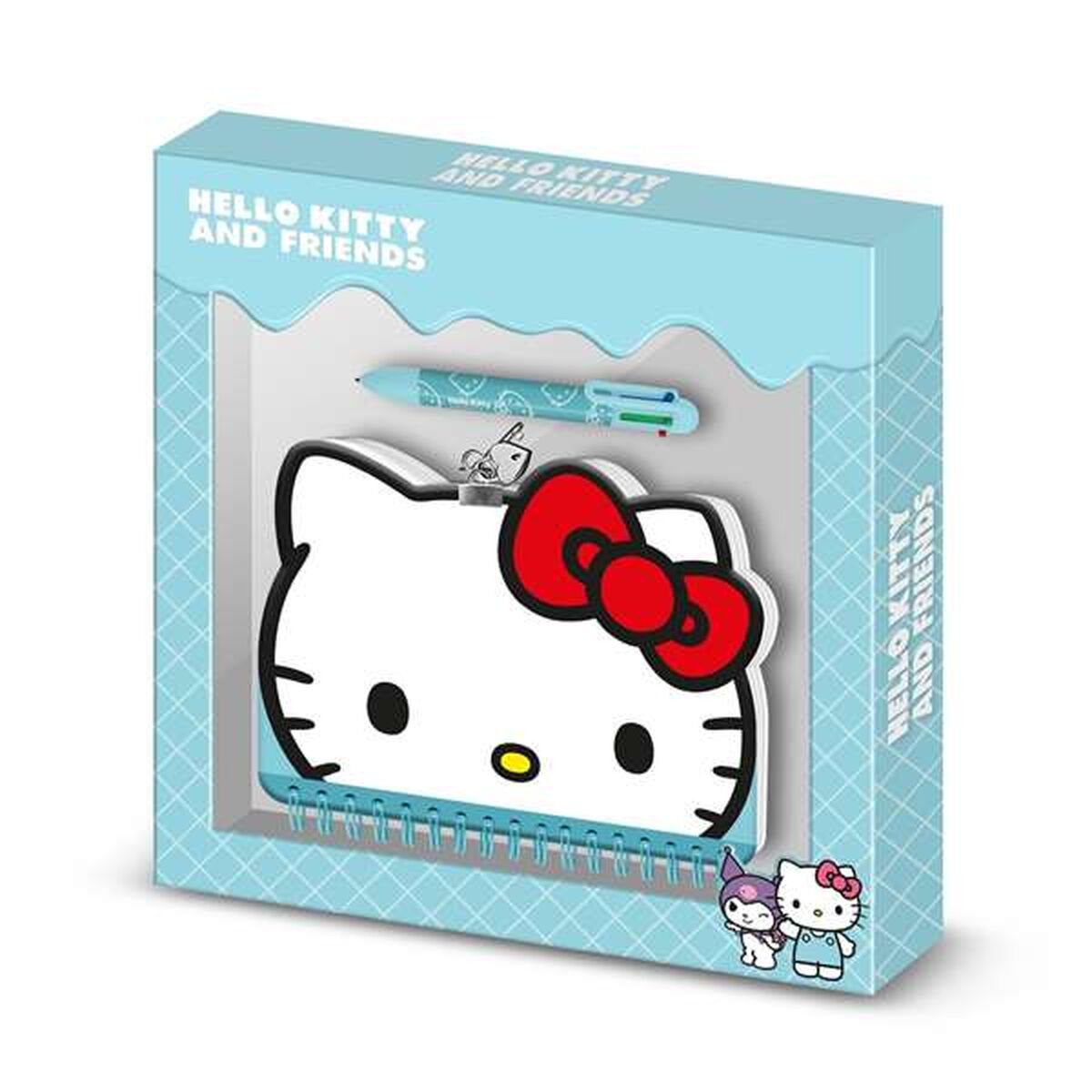 Diario con Accesorios Hello Kitty Azul 24 x 23 x 2,5 cm