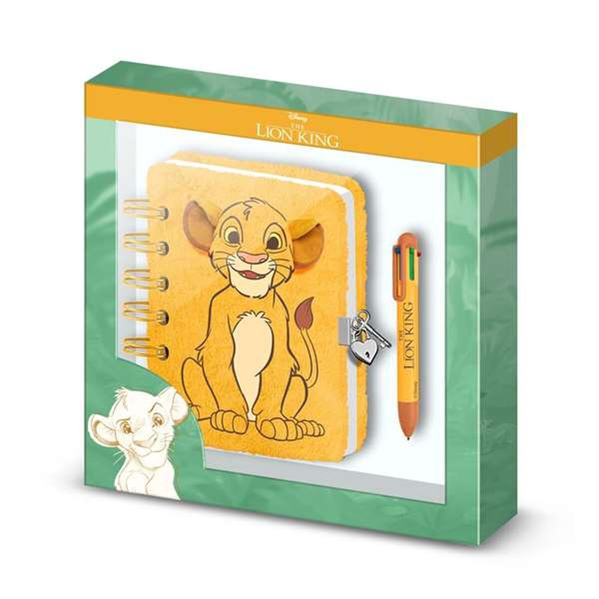 Libreta de Anillas con Bolígrafo The Lion King Amarillo 24 x 23 x 2,5 cm A5
